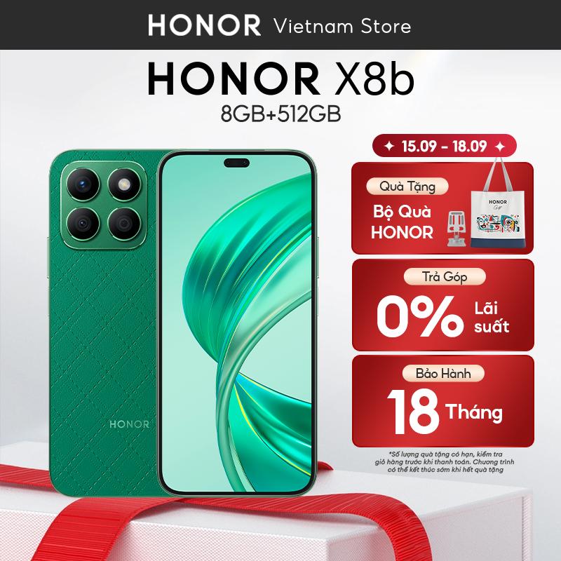  Điện thoại di động HONOR X8b 8GB + 512GB | Chip Snapdragon 680 | Camera 108MP | Pin 4500mAh | Bảo hành 13 tháng Hàng chính hãng 