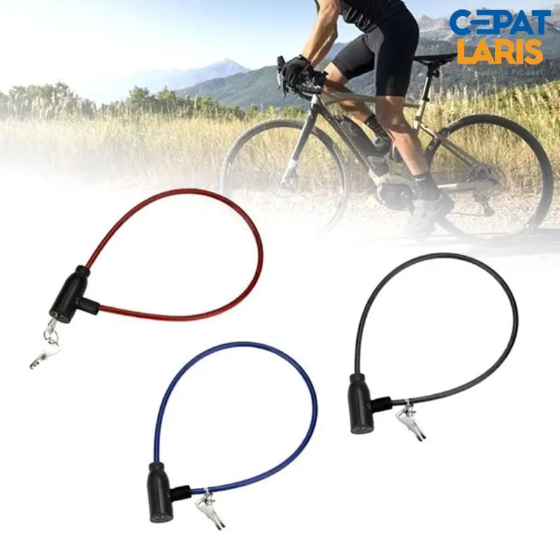 CL Gembok Sepeda Kunci Pengaman Sepeda Helm Motor Anti Maling Cable Safety Lock - Onlook 0