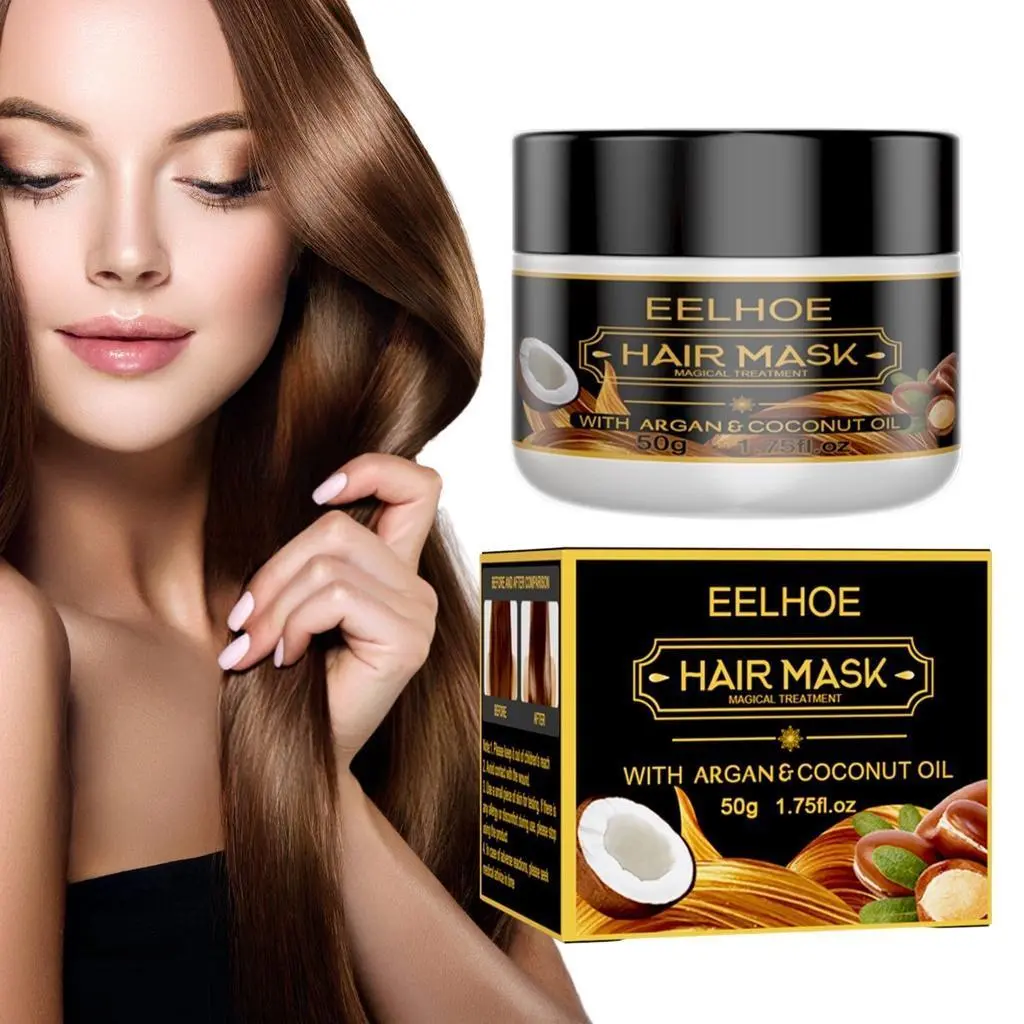 50g 100% Pure Coconut Oil Hair Masque Hair Conditioner for Dry Damaged Color Treated Hair, Restore, Repair, Smoothing, Conditioning and Strengthen All Hair Types