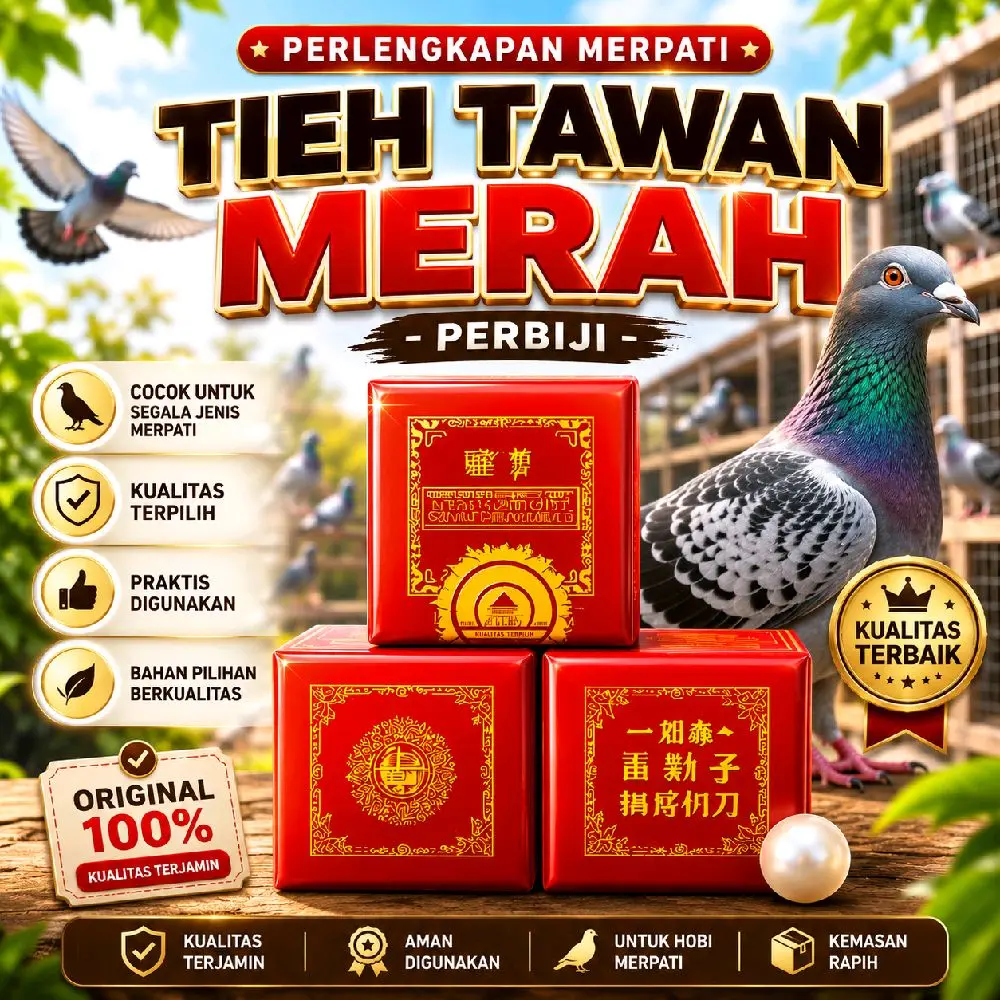 TIEH TAWAN MERAH & KUNINGPerbiji | Perlengkapan Hobi Merpati | Kemasan Merah Original