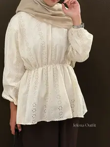 Rosella Blouse Katun Embrodiery | Katun Bordir | Atasan Wanita