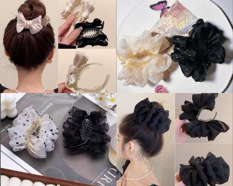 Kẹp Bong Bóng Càng Cua Hot Trend 2025 Phụ Kiện Tóc