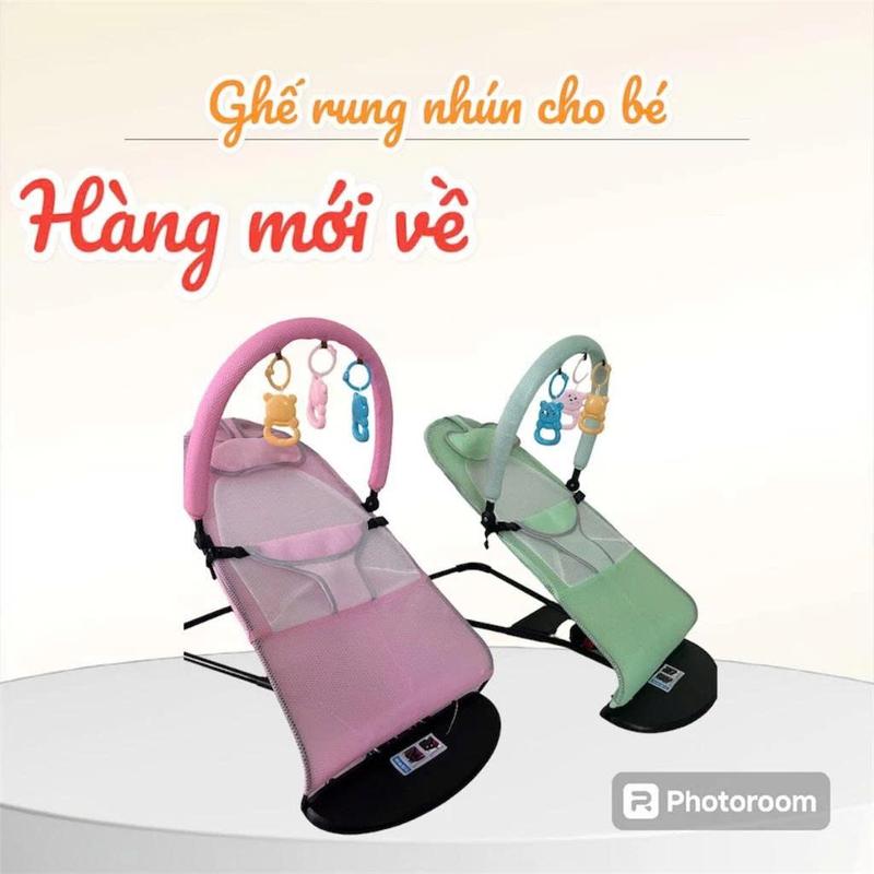 Ghế Rung, Nhún Loại 1 Đa Năng Có Lưới Thoáng Khí Đủ Màu Dành  Cho Bé Từ 2 Tháng Tuổi  Nằm Chơi Kèm Đồ Chơi  Kem Voi