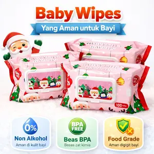 TISU BAGUS - Tisu Basah Jumbo Baby Wipes Murah Ukuran Besar Hemat Lembut Tanpa Alkohol Aman untuk Bayi & Anak Praktis untuk Rumah Tas Bayi dan Bepergian Tidak Mengandung Pewangi