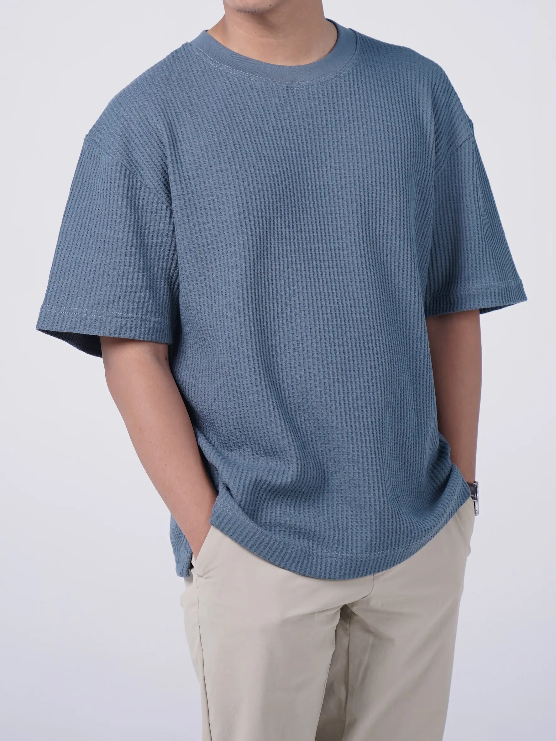Winston Waffle Kaos Knit Waffle SAMWELLS - Kaos Polos Waffle Pria Premium