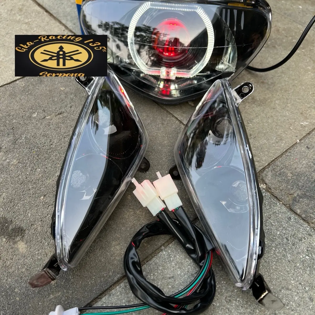 Lampu depan Mio sporty old lama costome biled billed set sen model mx thailand Asli Foto