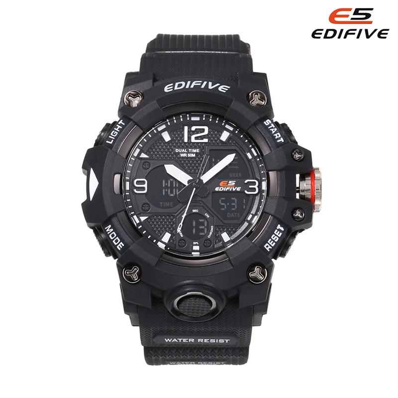Edifive Quartz Chronograph Sport Rubber Watch Water Resist Navigator IT8033 5