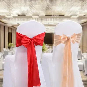 275cm Pita Kursi Kursi Wedding Dekorasi Pita Sarung Kursi Kain Pita Mewah