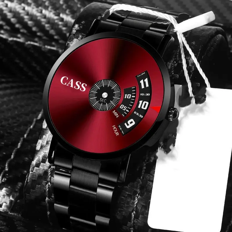 JAM TANGAN AUTOMATIC ORIGINAL JAM TANGAN KONSEP WORMHOLE POINTERLESS JAM TANGAN KUARSA SEDERHANA TRENDI PRIA NON-MEKANIS PELAJAR VERSI KOREA PRIA 5