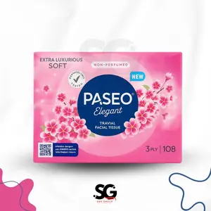 ( Paket 10 Pcs) PASEO Elegant Facial Tissue Travel Pack 108 Helai - Paket 10 PCS Hemat Ongkir Murah Tisu Wajah Non Perfumed- Tata Travelpack 70 sheet 2 ply