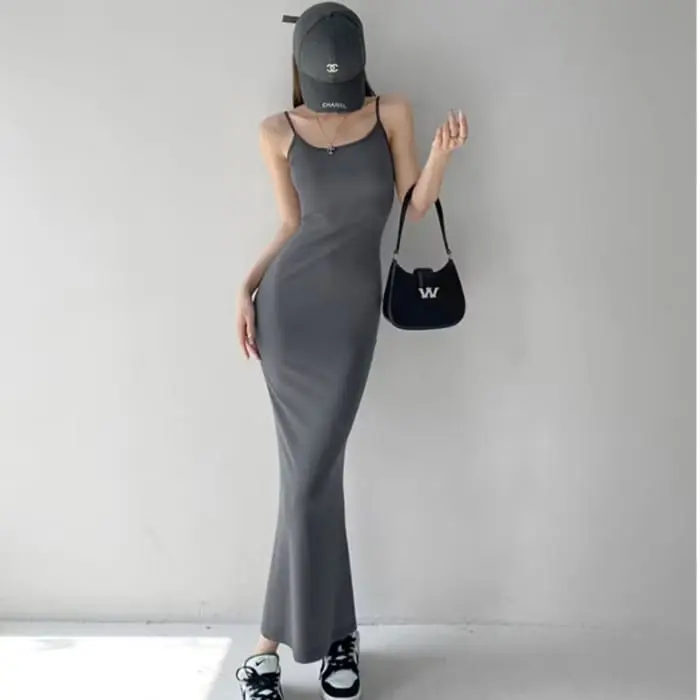 (PROMO) Long Dress Maxi Panjang | Dress Tanktop Maxi Bahan Spandek | Tanktop Kekinian 3