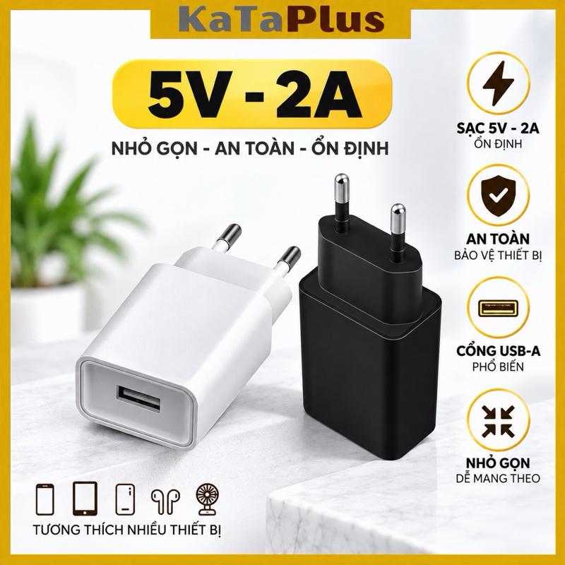 Củ Sạc 5V-2A Cổng USB Sử Dụng Cho Các Thiết Bị Điện Tử Thông Dụng Phone