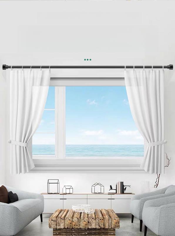 Product Introduction of Punch-Free Telescopic Rod Installation-Free Clothing Rod Stainless Steel 304 Pendant Bedroom Curtain Hanging Rod Shower Curtain Rod Rod Rod Jackstay 1