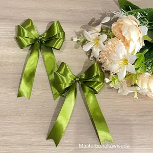 (Min order 15) Pita Satin Hampers Souvenir Siap pakai / Pita Tempel Cantik , Pita Lebaran  / Pita Kado / A1