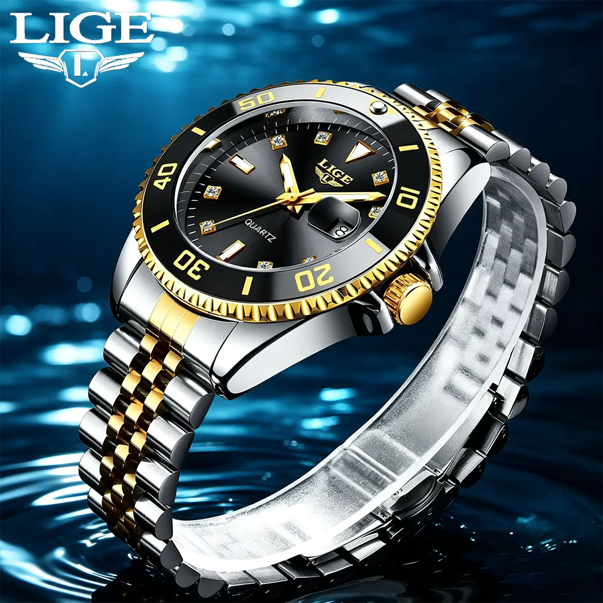 L E Fashion Men tches 3ATM terproof Luminous Wrist tch Men Clo Top Lu ury Sports Q rtz Diving Chronograph Reloj