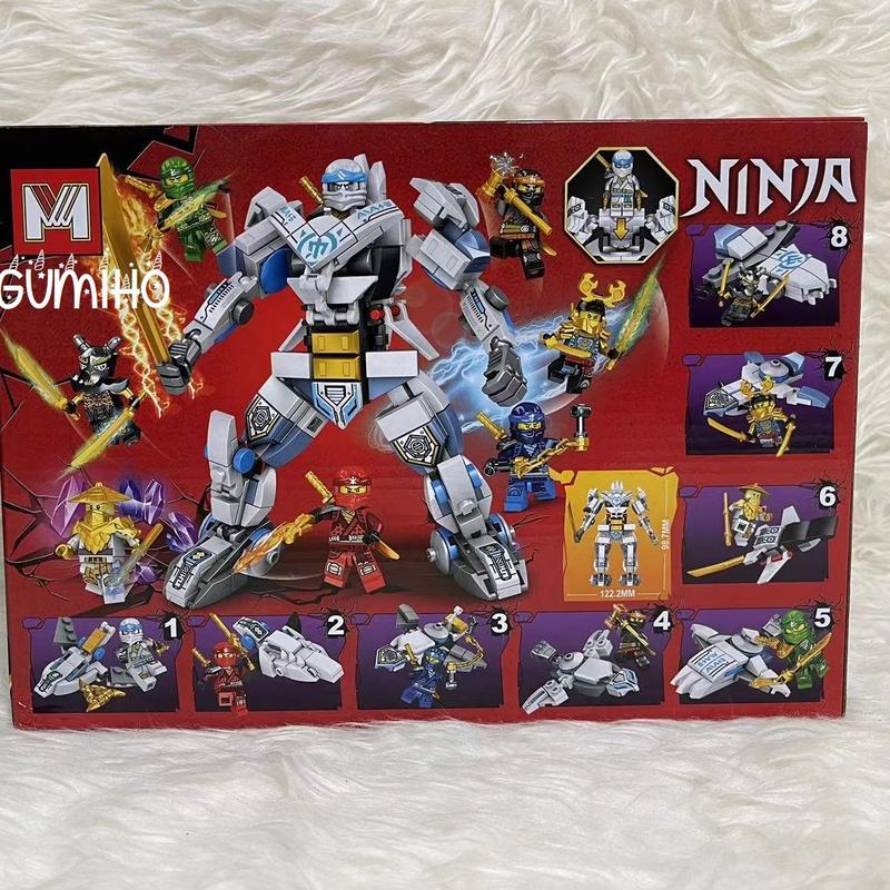 Bricks  Block Ninja Satu Set 8 in 1 master of spinjitzu dragon robot anak mainan toys 2