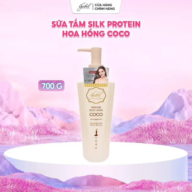 Sữa Tắm Tinh Dầu Hương Nước Hoa Pháp Thebol CCOO Silk Protein lưu hương thơm lâu sáng mịn 700gram 1