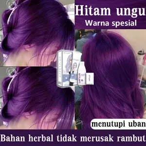 Halal Certification STYLE FIT Intense Violet Brown - Cat Rambut Pewarna Rambut200ML Tanpa ammonia Permanen Excellence Fashion Sparkling Visible Hair Color Tidak perlu bleach ,cat rambut hair color warna rambut tanpa bleaching cat pewarna rambut