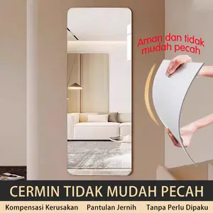 [Upgrade Thick Version] Cermin Akrilik Anti Pecah Cermin Dekoratif Definisi Tinggi Yang Dapat DiPasang Di Dinding,Cermin Full Body Cermin Rias Dinding Kamar Tidur