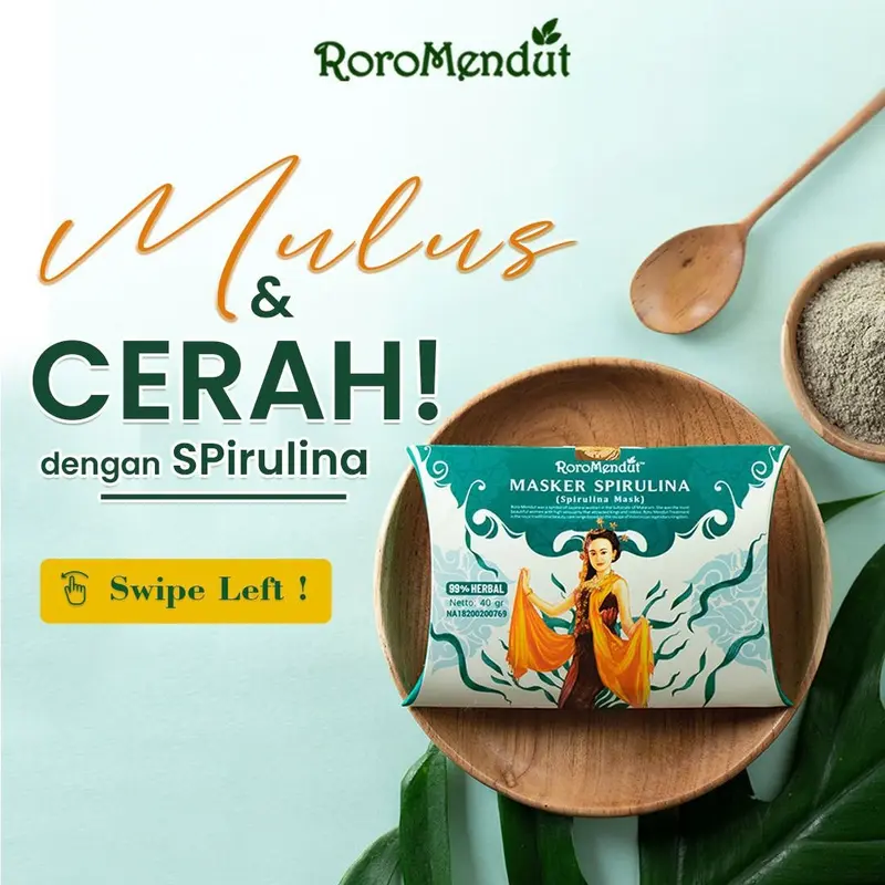 Roro Mendut Lulur Masker Spirulina Untuk Wajah Bruntusan 1