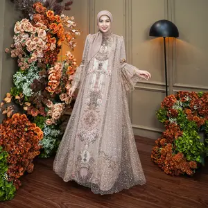 Dumma.id - Pakaian Wanita Sean 2 Luxury Drees Ceruty Babydoll Mix Plitz Tille Sparkling Berfuring Gamis Cantik
