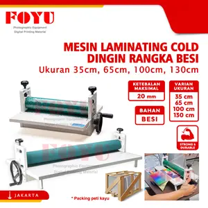 Alat Mesin Laminating Laminasi Cold Dingin Rangka Besi Lebar 35 65 100 130 cm