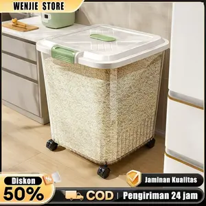 Tempat Penyimpanan Beras Wadah Beras Tempat Beras 25kg Model Baru Tempat Beras 10 kg Estetik Dispenser Beras 10 Kilogrampenyimpanan beras wadah beras aesthetic tempat beras wadah beras aesthetic wadah beras tempat beras storage dispenser beras 10 kilogram