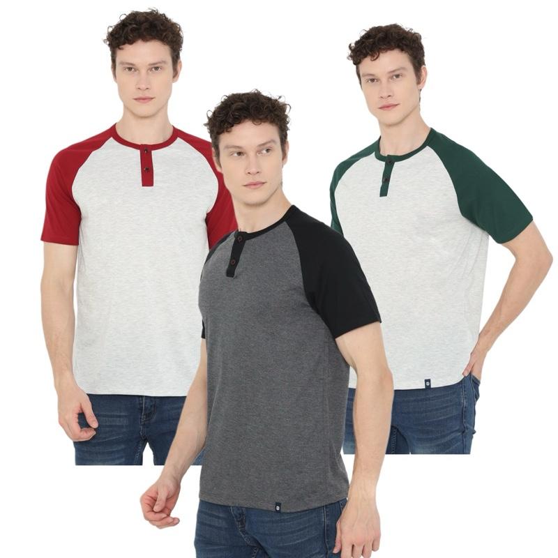 Product Introduction of StillBravo Kaos Reglan Henley Two tone Colour Lengan Pendek Original Pria Wanita 25