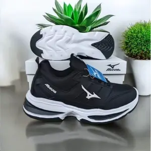 Mizuno PROMO Sepatu Sneakers Casual Hitam Full Black Fashion Pria Wanita Seragam Sekolah SD SMP SMA Outdoor Jogging Shoes