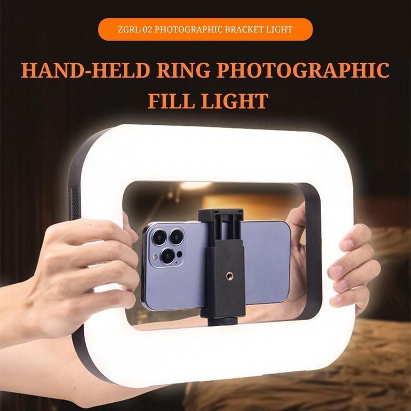 USB Rechargeable Selfie Portable Ring LED Ring Light, 8000mAh Long Battery Life Clip-on Selfie Fill Light, Portable Selfie Light for Bedroom, Living Room, Office, Mobile Power Supply for Charging Other Devices 5