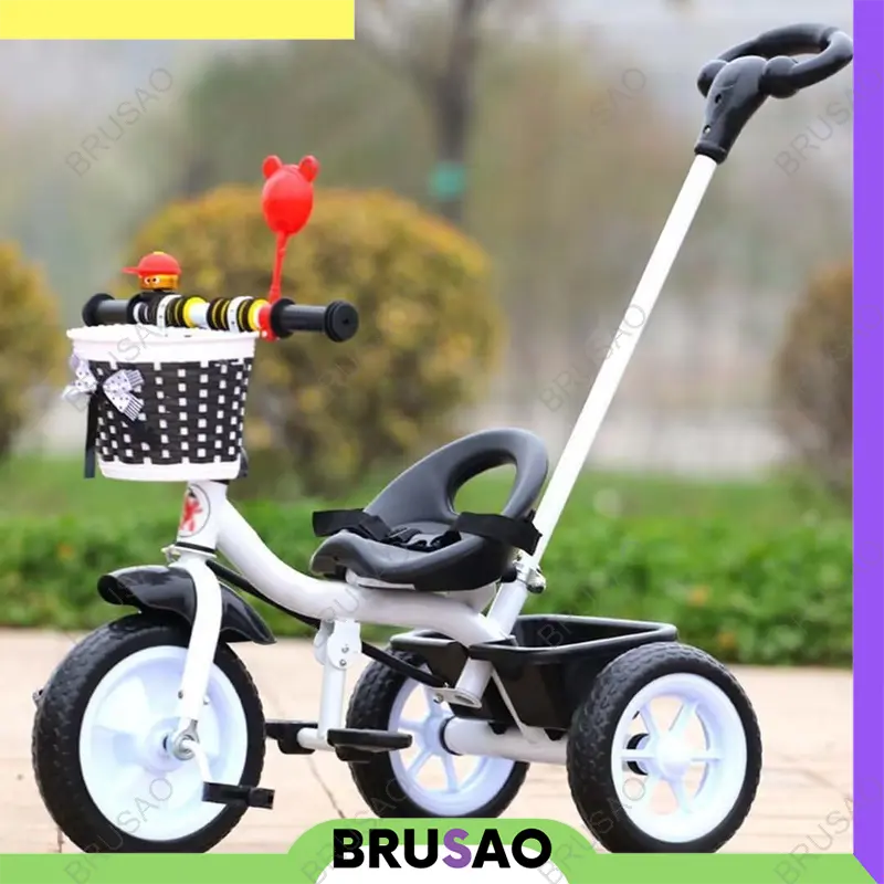 BRUSAO Lightweight Bike for Kids Stroller Tricycle with Safety Features Baby Bike for Boys and Girls