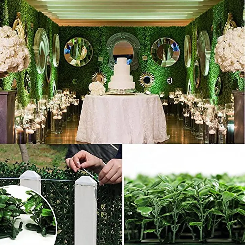 (beli 1 gratis 1)Rumput Dinding Sintetis Daun Hias Sintesis Dekorasi Dinding Artificial Rumput Plastik Ukuran 40x60cm - Anggur grass rumput  taman  rumah 8