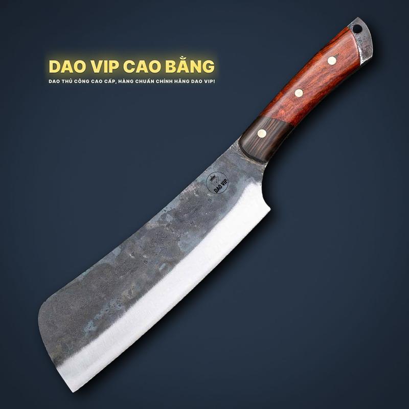  Dao phay chặt gà đa năng nhíp xe cán gỗ DVN02 DAO VIP 