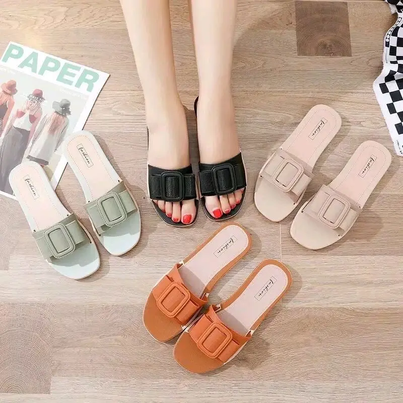 Sandal wanita kekinian kokop variasi A1 Sendal Selop Cewek Karet Shoes