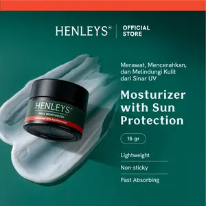 Henleys Moisturizer With Sun Protection 15gr | 2in1 Perawatan Wajah Pria | Melembabkan dan Melindungi Kulit dari Sinar UV A & UV B