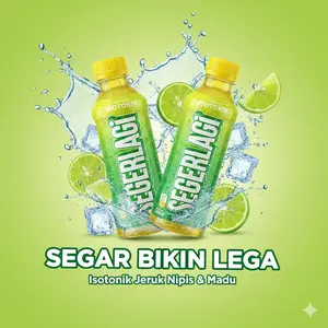 Duo Segerlagi - Minuman Isotonik | Rasa Jeruk, Nipis dan Madu 300 ml Isotonic Drink Segar