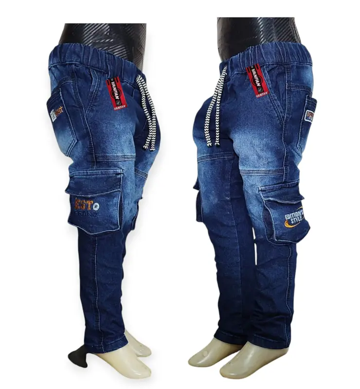 Celana Panjang Jeans Snow anak laki-laki 3 s/d 15 tahun terbaru Vanfan Biru Fashion 3