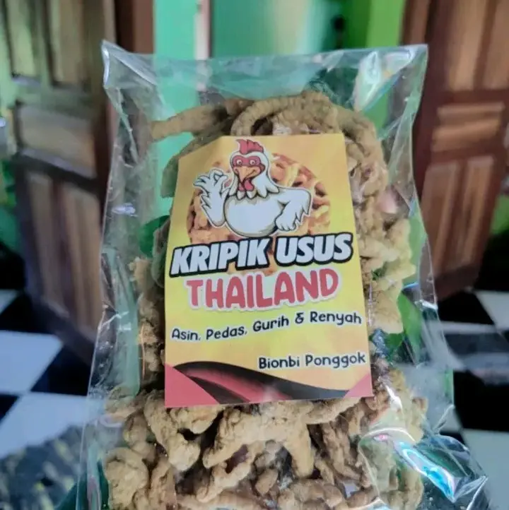 kripik usus thailand sedang & besar