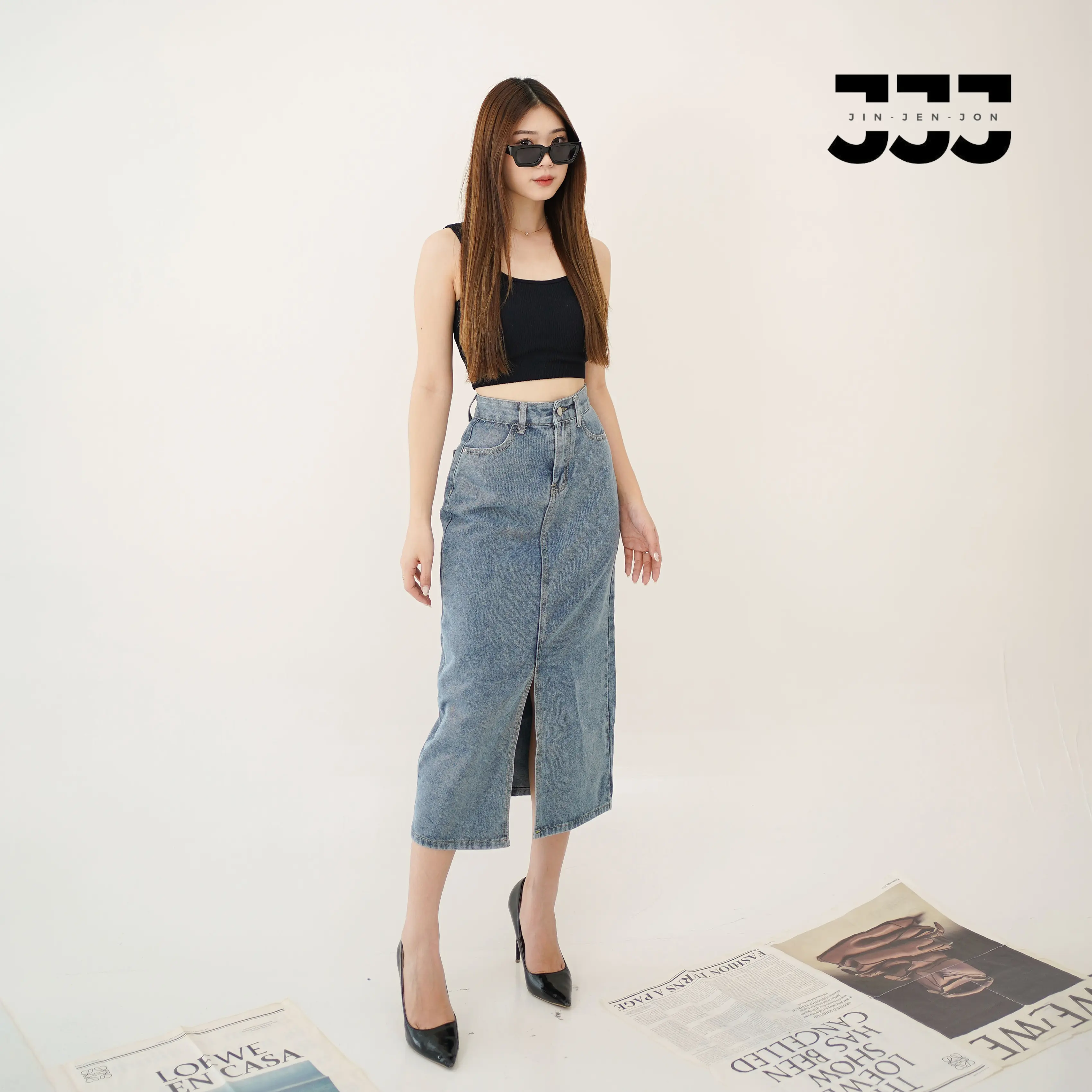 JJJ - Nadin Midi Skirt Jeans