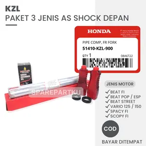 KZL PAKET AS SHOCK DEPAN BEAT FI + 2 PCS OLI SOK HONDA + SEAL SHOCK DEPAN + 2 PCS TUTUP ABU BEAT POP / BEAT ESP / BEAT STREET / VARIO 125 150 / VARIO FI / SCOOPY FI / SPACY FI / SATU SET SOK DEPAN / AS SOK DEPAN / SIL SHOK / SEL SOK / TUTUP DEBU