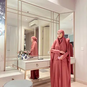 Hayathijab.id - Khimar Overhead Anti UV pakaian ihrom haji dan umroh  Syari Frenchkhimar Panjang Muslim Basic