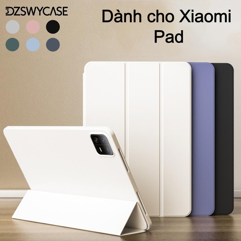 Ốp lưng bảo vệ silicone từ tính thông minh cho Xiaomi Pad 8/7/6/5 Pro và các máy tính bảng 11,2/11 inch với vỏ lưng TPU, chức năng ngủ/thức tự động và giá đỡ có thể điều chỉnh