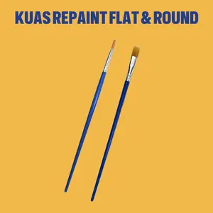 Kuas Repaint Sepatu Tas Bulu Nylon Flat & Round Brush