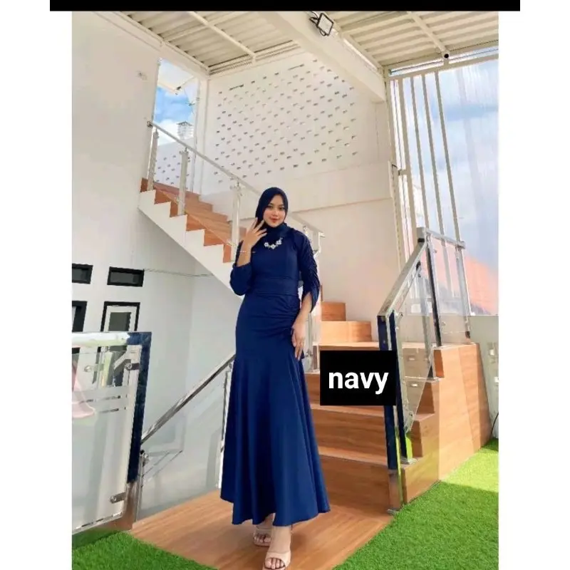 Dilla dress gamis duyung mermaid ciringkle airflow 2