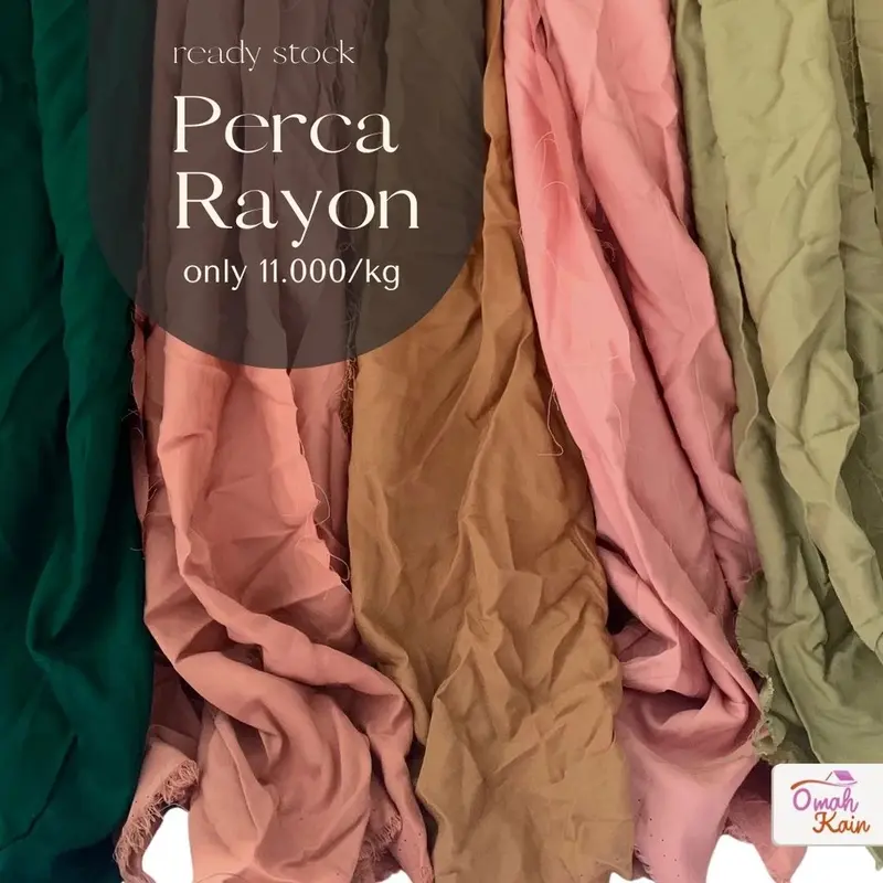 Perca Kain Rayon Kiloan (potongan ujung roll,lebar 1,5 m) 0