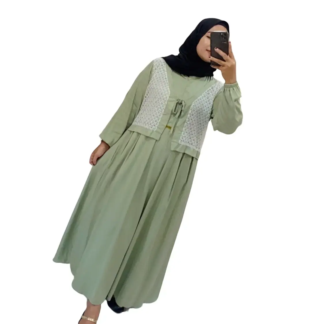 Midi Dress bahan twill ld 110 pj 130
