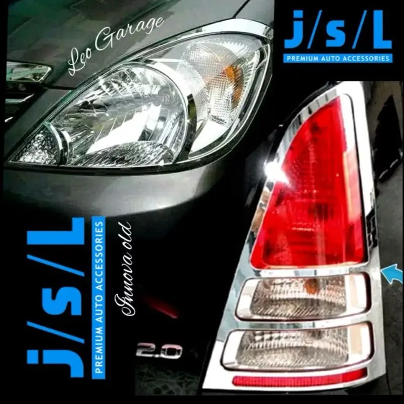INNOVA INOVA OLD LAMA 2004 2006 2007 PAKET GARNISH DEPAN BELAKANG LAMPU HEAD TAIL LAMP LIST LIS LAMPU COVER CHROME