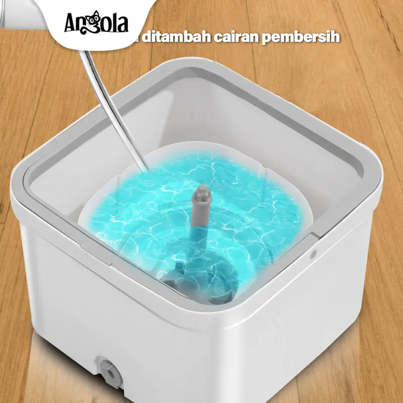 Angola Shop Spin Mop D03 Alat Pel Lantai Kain Pel Alat Pembersih Praktis Pel-pelan Otomatis pel lantai pel  lantai 3
