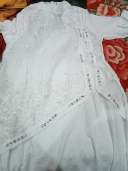 Product Review of Na Fashion- NAMIRA Dress Gamis Malaysia Kombinasi Brukat Bahan Crinkle Premium mix brokat sapto minimalis cantik mewah elegant from m**m m**️ 2