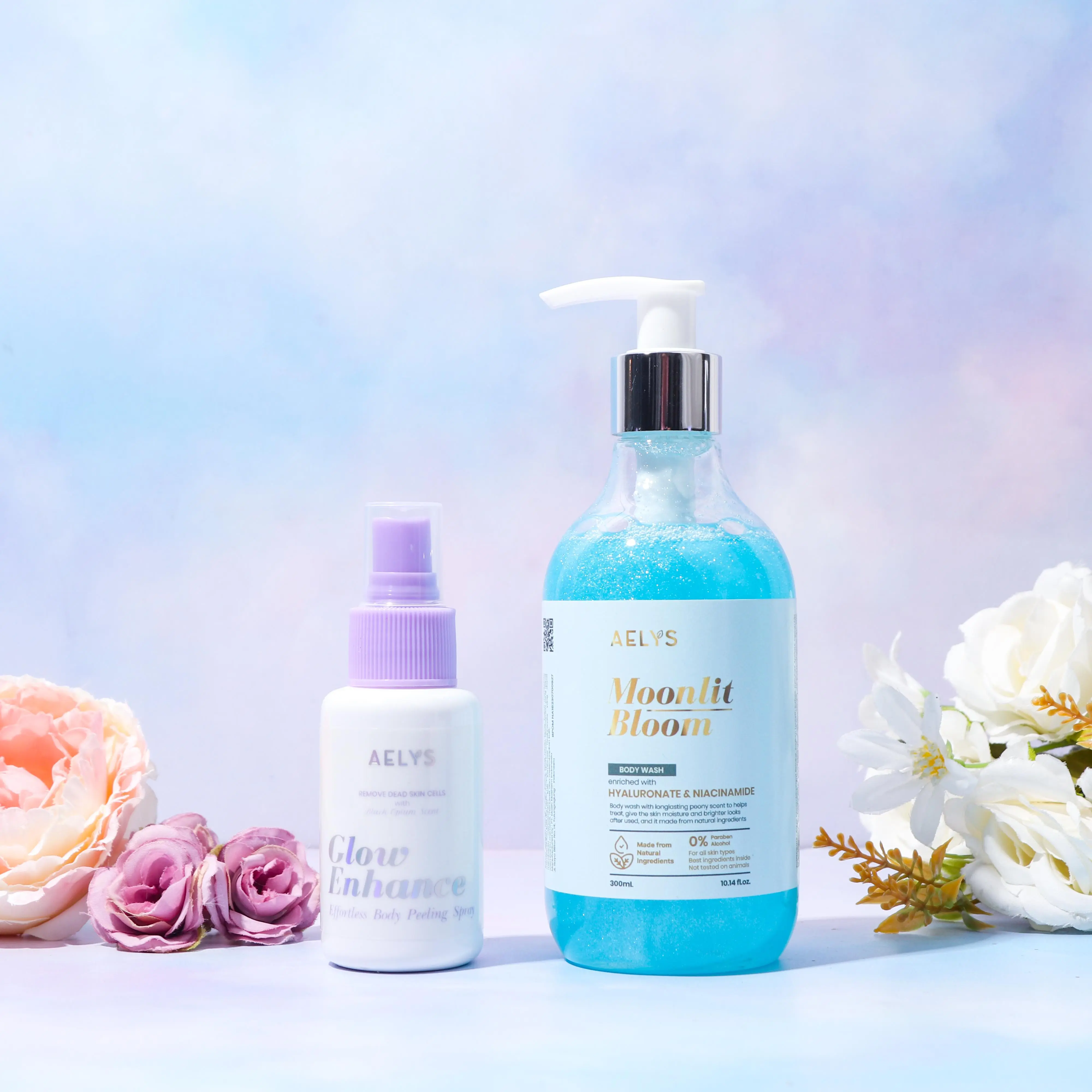 AELYS GLOW ENHANCE & MOONLIT BLOOM BODYCARE SET Soap   Perontok
